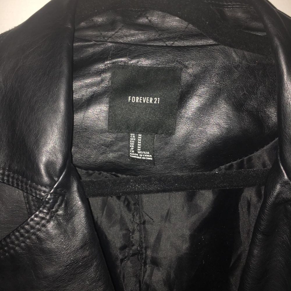Forever 21 Ribbed Leather Jacket - Picture 4 of 7
